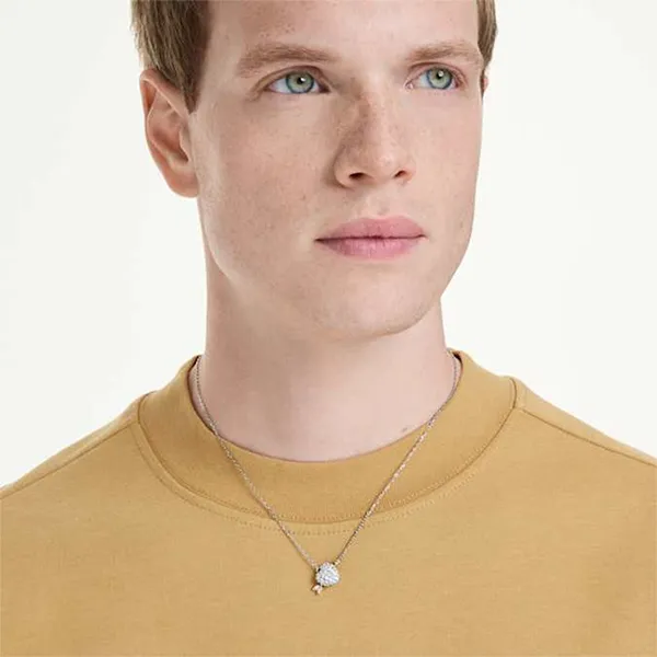 Dây Chuyền Nữ Swarovski Idyllia Pendant Mixed Cuts, Heart With Arrow, White, Mixed Metal Finish 5737291 Màu Bạc