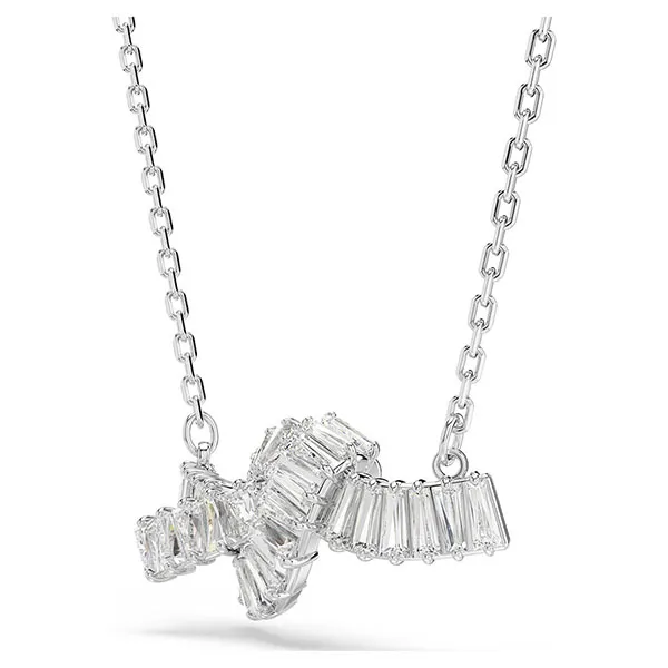 Dây Chuyền Nữ Swarovski Matrix Pendant Baguette Cut Knot White Rhodium Plated 5728553 Màu Bạc Trắng