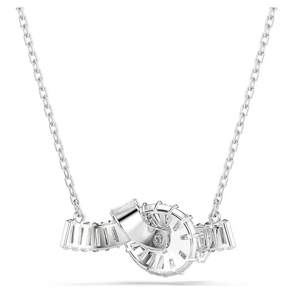 Dây Chuyền Nữ Swarovski Matrix Pendant Baguette Cut Knot White Rhodium Plated 5728553 Màu Bạc Trắng