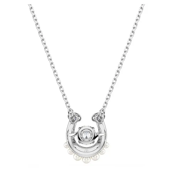 Dây Chuyền Nữ Swarovski Symbolica Pendant Crystal Pearl Round Cut Pavé Horse Shoe White Rhodium Plated 5736972 Màu Bạc Trắng