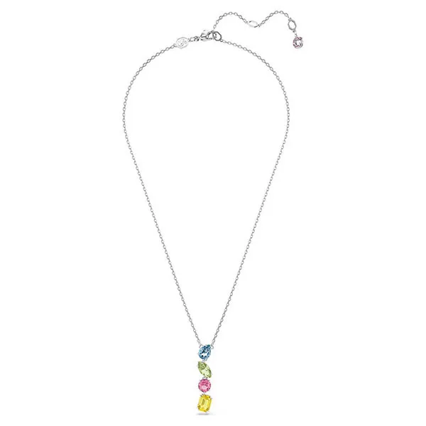 Dây Chuyền Nữ Swarovski Gema Y Pendant Mixed Cuts, Multicolored, Rhodium Plated 5692421 Phối Màu