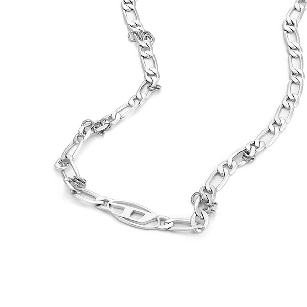 Dây Chuyền Uniex Diesel Stainless Steel and Brass Chain Necklace DX1600040 Màu Bạc