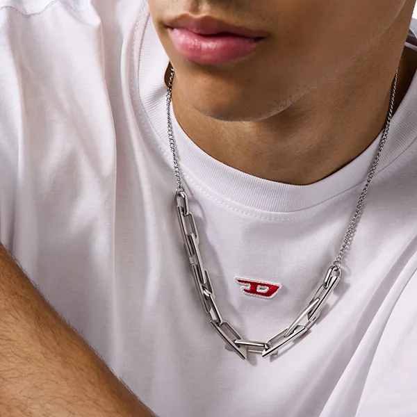 Dây Chuyền Uniex Diesel Stainless Steel Chain Necklace DX1578040 Màu Bạc