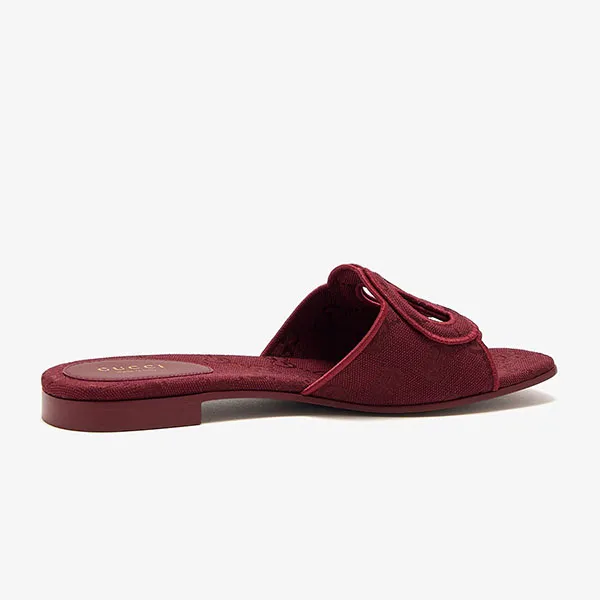 Dép Gucci Interlocking G Slide Sandals 7904479SF008549 Màu Đỏ Đô Size 36