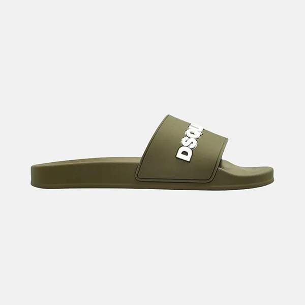 Dép Nam Dsquared2 Logo Slides FFM0023 17205013 8066 Màu Xanh Rêu Size 39