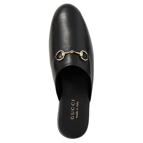 Dép Nam Gucci Horsebit Detailed Leather Slippers Màu Đen Size 39