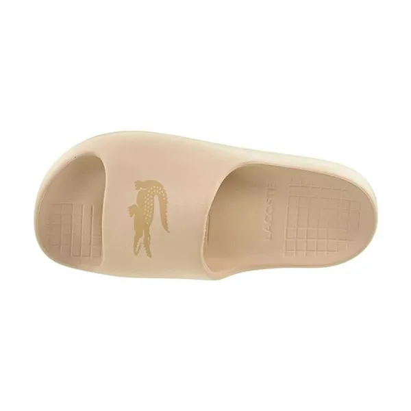 Dép Nam Lacoste Serve Slide 2.0 2252 - WHT/NAT 750CMA0024-WN8 Màu Be Size 8