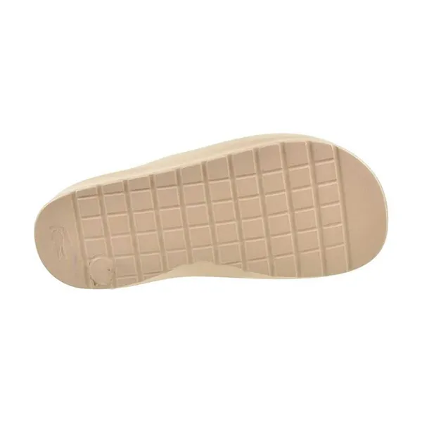 Dép Nam Lacoste Serve Slide 2.0 2252 - WHT/NAT 750CMA0024-WN8 Màu Be Size 8