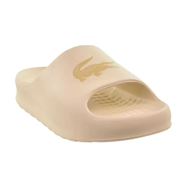 Dép Nam Lacoste Serve Slide 2.0 2252 - WHT/NAT 750CMA0024-WN8 Màu Be Size 8