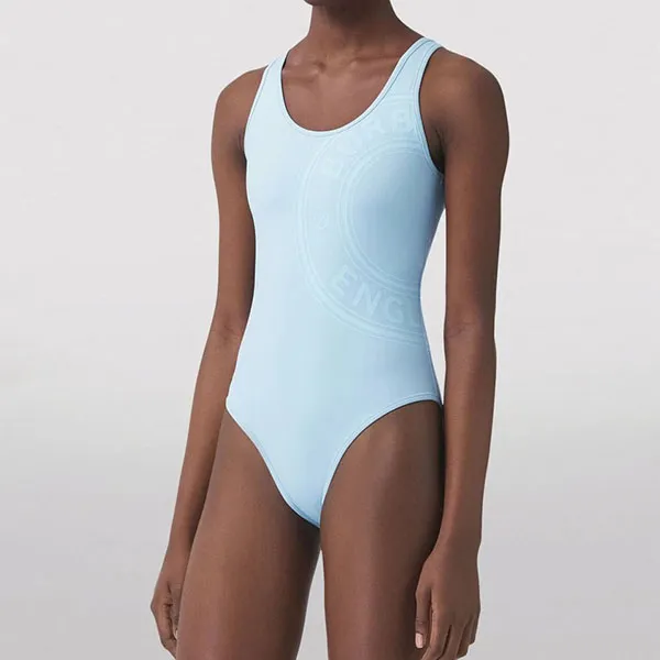 Đồ Bơi Một Mảnh Nữ Burberry Jolie Logo One Piece Swimsuit Swimwear Pale Blue 8043186 Màu Xanh Nhạt Size S