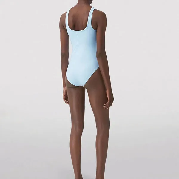 Đồ Bơi Một Mảnh Nữ Burberry Jolie Logo One Piece Swimsuit Swimwear Pale Blue 8043186 Màu Xanh Nhạt Size S