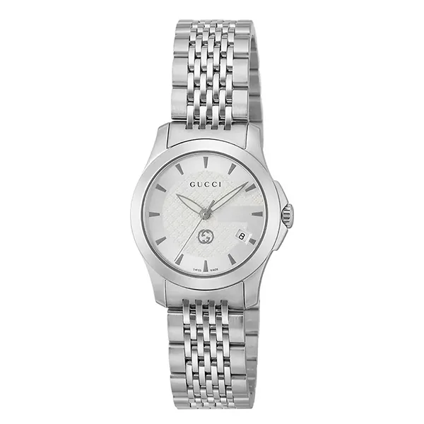 Đồng Hồ Đôi Gucci Men's Women's Watch YA1264174/YA1265028 Màu Bạc