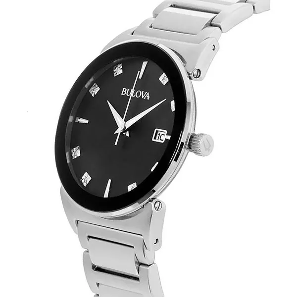 Đồng Hồ Nam Bulova Silver Watch 96D121 Màu Bạc/Đen