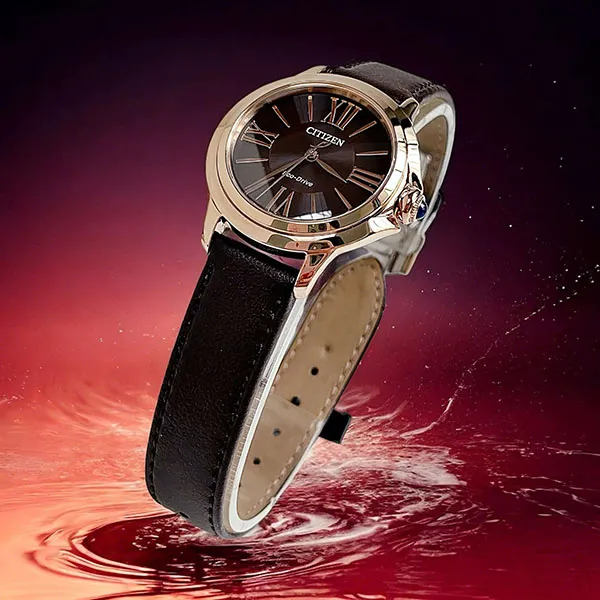 Đồng Hồ Nữ Citizen EM1163-09X Eco Drive Ceci Sapphire Brown Màu Nâu