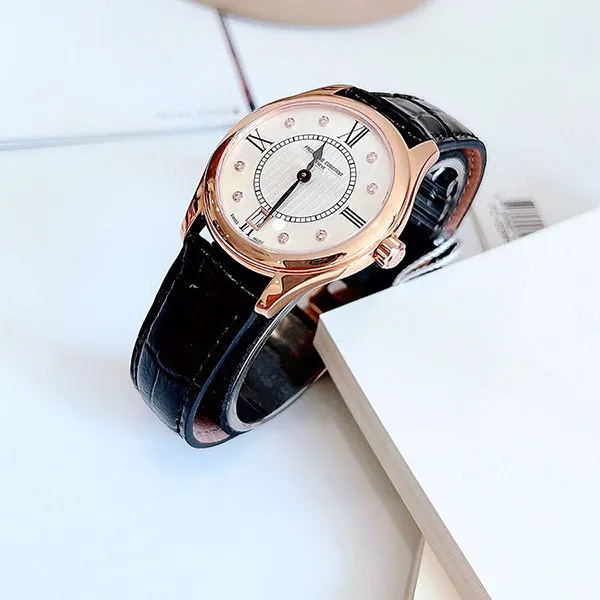 Đồng Hồ Nữ Frederique Constant Classics Women's Watch FC-220MSD3B4 Màu Đen - Vàng Hồng