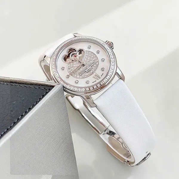 Đồng Hồ Nữ Frederique Constant Heart Beat Màu Trắng