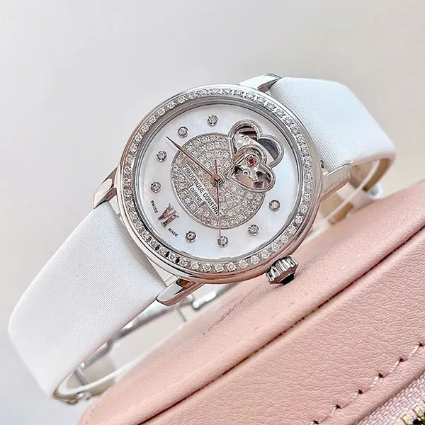 Đồng Hồ Nữ Frederique Constant Heart Beat Màu Trắng