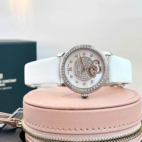 Đồng Hồ Nữ Frederique Constant Heart Beat Màu Trắng