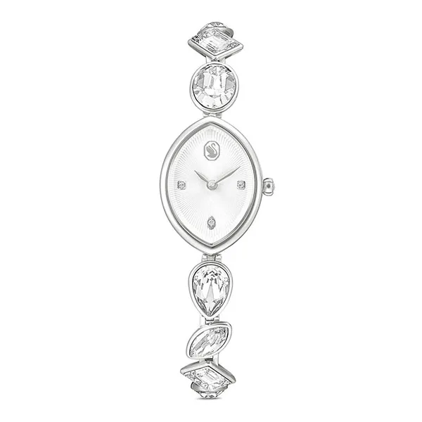 Đồng Hồ Nữ Swarovski Gema Watch Crystal Bracelet Silver Tone Stainless Steel 5737955 Màu Bạc Trắng