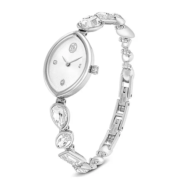 Đồng Hồ Nữ Swarovski Gema Watch Crystal Bracelet Silver Tone Stainless Steel 5737955 Màu Bạc Trắng