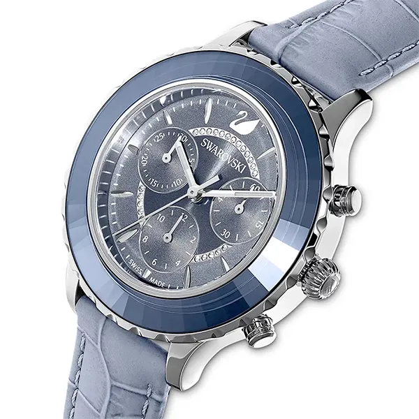 Đồng Hồ Nữ Swarovski Octea Lux Chrono Watch 5580600 Màu Xanh