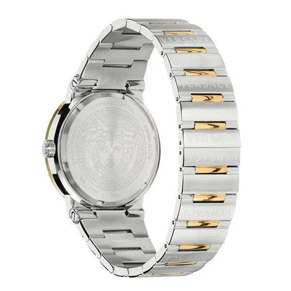 Đồng Hồ Nữ Versace Greca Logo Quartz Watch VEVH00620 Màu Bạc/Vàng Gold