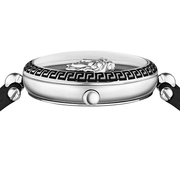Đồng Hồ Nữ Versace Quartz Palazzo Empire Leather Watch 39mm Màu Đen