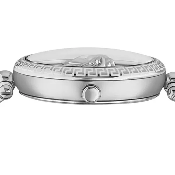 Đồng Hồ Versace Quartz Palazzo Empire Leather Watch 39mm Màu Trắng