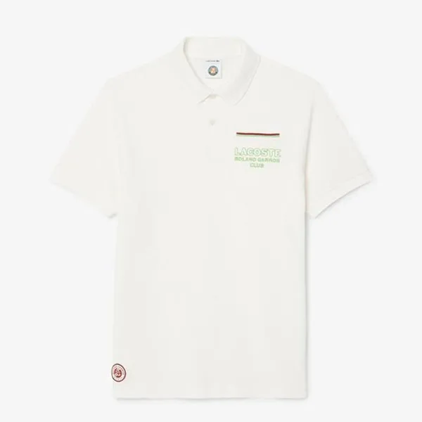 Áo Polo Nam Lacoste X Roland Garros Club Man Shirt PH8742 70V Màu Trắng Size 2
