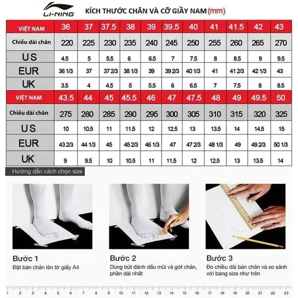Giày Thể Thao/Pickleball Li-Ning Ⅱ LITE AYTT003-2 Màu Trắng Size 5