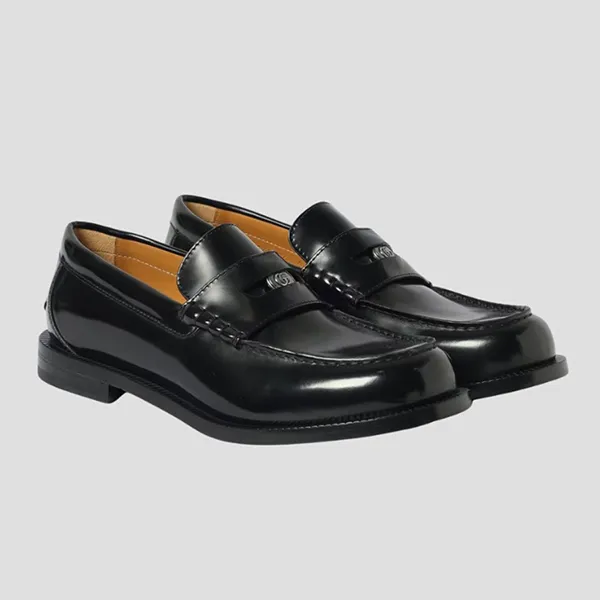 Giày Lười Nam Gucci Loafer GG Penny Leather In Black 831274 AAD7W 1000 Màu Đen Size 6