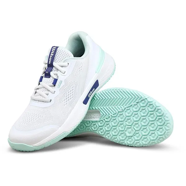 Giày Pickleball/Tennis Nữ Wilson Women's Intrigue Pro Omni Tennis Shoes WRS340120U Màu Trắng Xanh Size 36 2/3