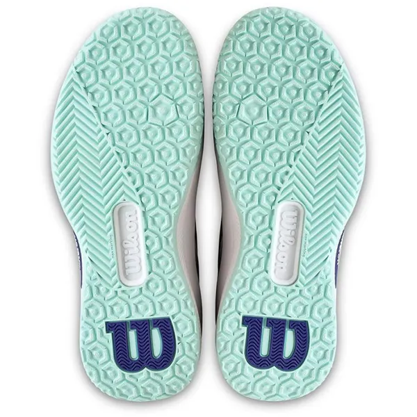Giày Pickleball/Tennis Nữ Wilson Women's Intrigue Pro Omni Tennis Shoes WRS340120U Màu Trắng Xanh Size 36 2/3