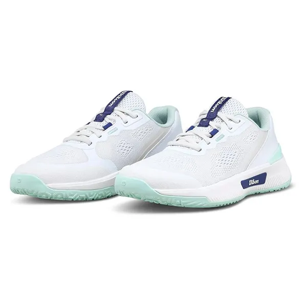 Giày Pickleball/Tennis Nữ Wilson Women's Intrigue Pro Omni Tennis Shoes WRS340120U Màu Trắng Xanh Size 36 2/3