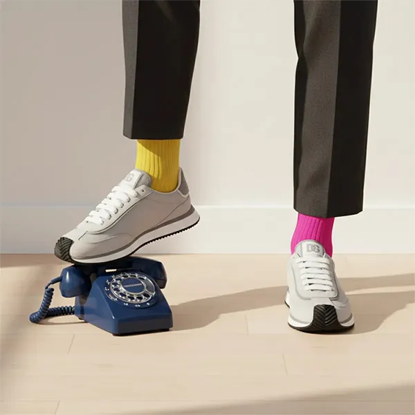 Giày Sneaker Nam Dolce & Gabbana D&G Cushion CS2288 A3D42 8B849 Màu Xám Size 39