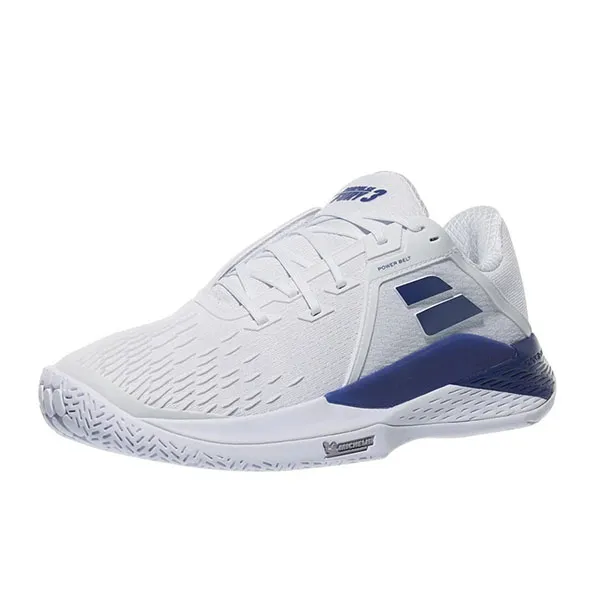 Giày Tennis/Pickleball Babolat Propulse Fury 3 All Court White / Dark Blue 30S26208B-1069 Màu Trắng Xanh Size 42.5