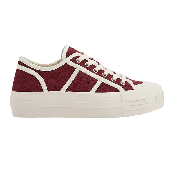 Giày Thể Thao Gucci Canvas Chunky Sneakers Màu Đỏ Trắng Size 36