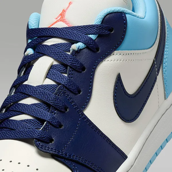 Giày Thể Thao Nam Nike Air Jordan 1 Low 'Sail Blue Chill' 553558-149 Màu Xanh Trắng Size 41
