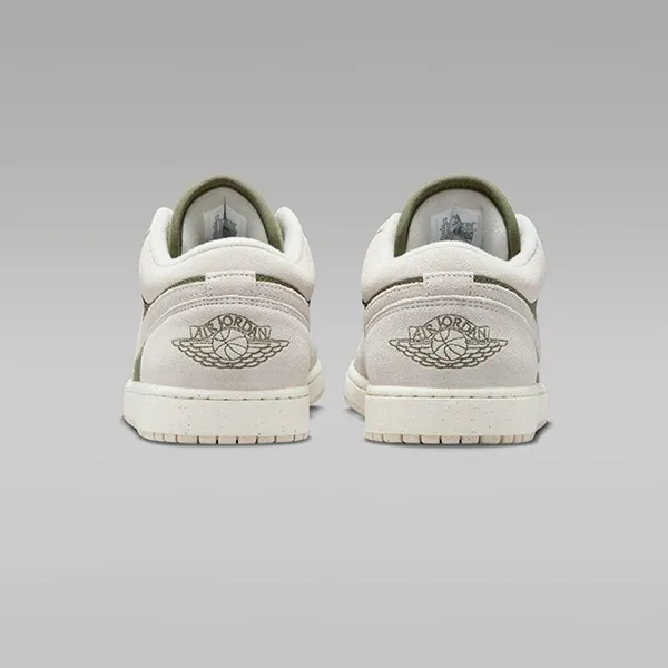 Giày Thể Thao Nam Nike Air Jordan 1 Low SE 'Medium Olive Sail' HV4089-201 Màu Xanh Trắng Size 40