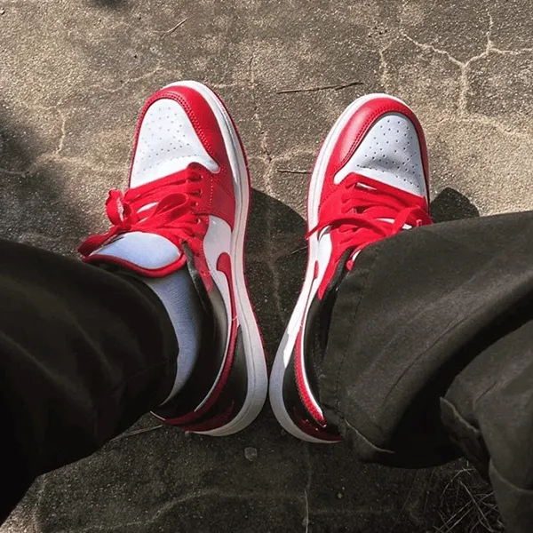 Giày Thể Thao Nike Jordan 1 Low Reverse Black Toe (W) DC0774-160 Màu Trắng Đỏ Size 38.5