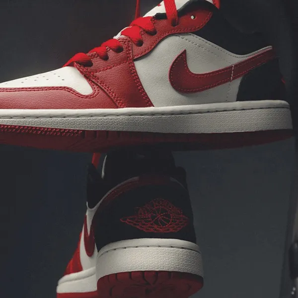 Giày Thể Thao Nike Jordan 1 Low Reverse Black Toe (W) DC0774-160 Màu Trắng Đỏ Size 38.5