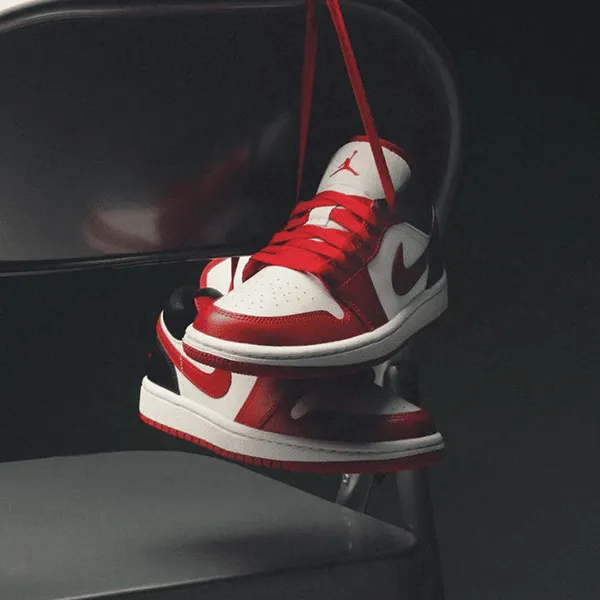 Giày Thể Thao Nike Jordan 1 Low Reverse Black Toe (W) DC0774-160 Màu Trắng Đỏ Size 38.5