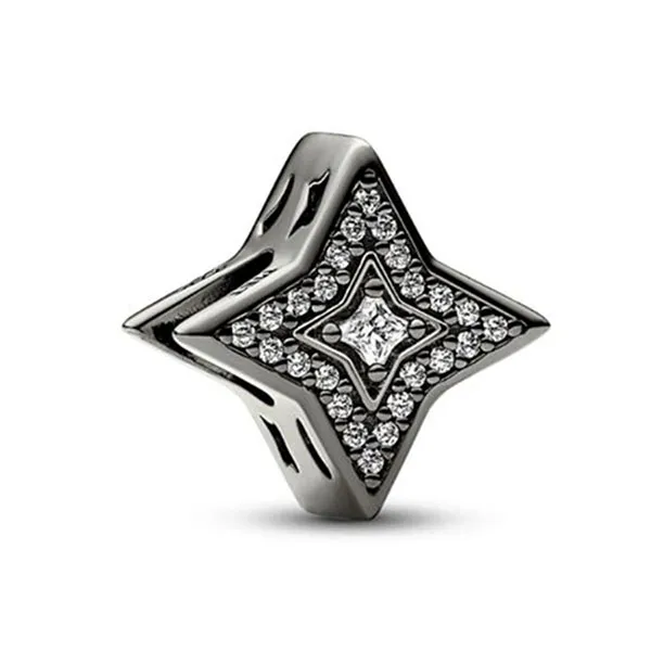 Hạt Vòng Charm Nữ Pandora Exclusive Sparkling Star 742786C01 Màu Bạc