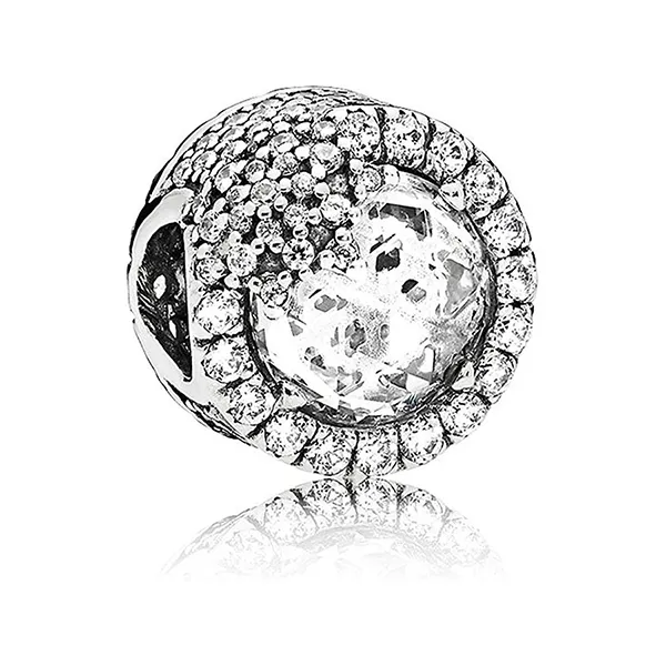Hạt Vòng Charm Pandora Dazzling Snowflake 796358CZ Màu Bạc