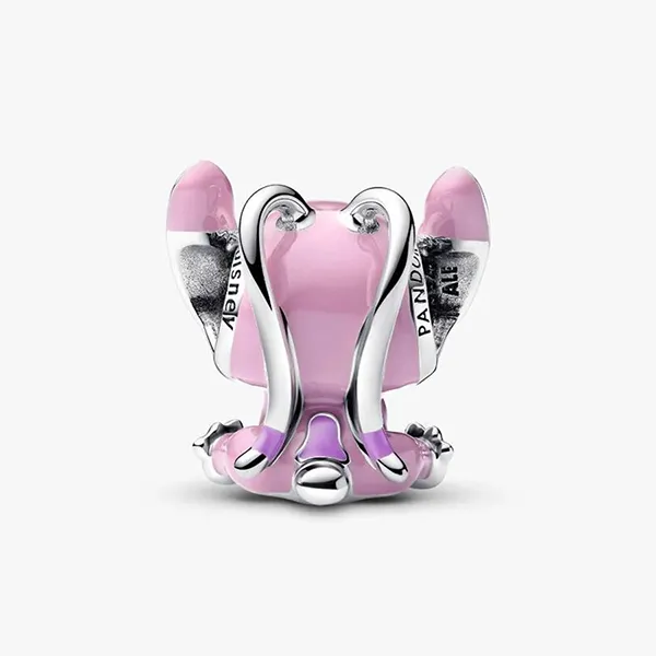 Hạt Vòng Charm Pandora Disney Lilo & Stitch Angel 793739C01 Màu Hồng