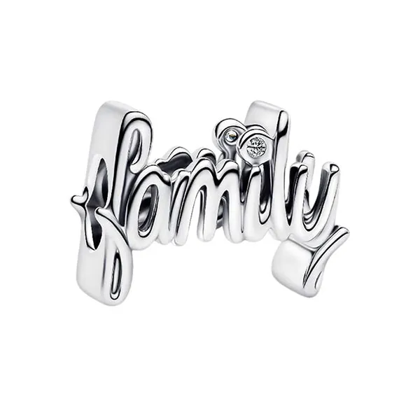 Hạt Vòng Charm Pandora Handwritten Family Charm 794250C01 Màu Bạc