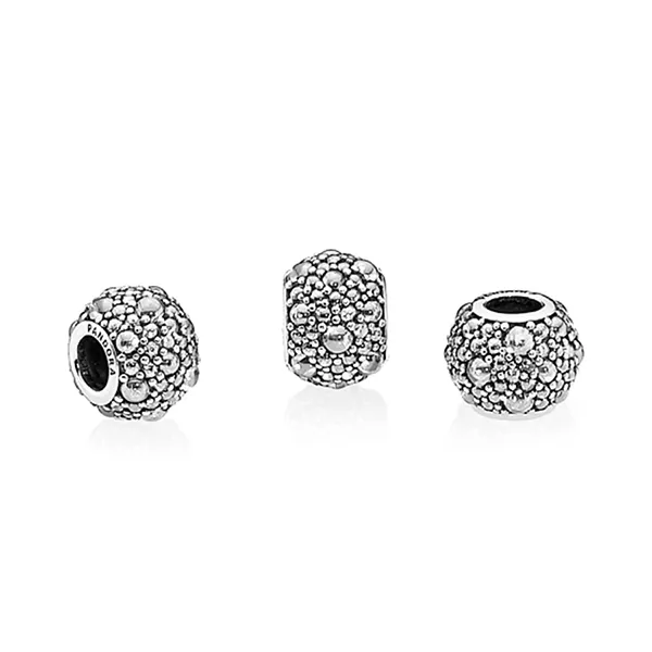Hạt Vòng Charm Pandora Silver Bead Cubic Zirconia Charm 791755CZ Màu Bạc