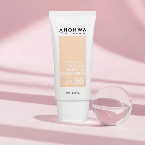 Kem Chống Nắng Ahohwa Inten Cure Shield Plus Mild Sun Cream UV SPF50+/PA++++, 50g