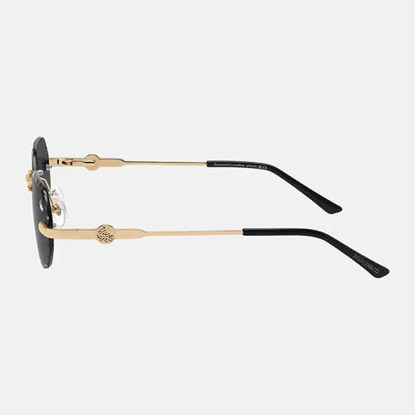 Kính Mát Belvoir&Co Diamond Cut Willow Black|Gold Sunglasses Màu Đen Vàng Size 53
