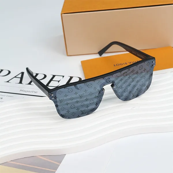 Kính Mát Louis Vuitton LV Black Plastic Square Frame Waimea Sunglasses Z1082 Màu Đen
